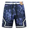 Shorts de praia casuais da moda e populares AJ, respiráveis, de secagem rápida e com corte solto, com design estampado em estilo de rua americano, adequados para basquete e vendas transfronteiriças