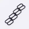 Accesorios de tirantes de sujetador de alta calidad en color dorado, hebillas metálicas ajustables, hebillas de tirante negro recubierto, disponibles para venta al por mayor