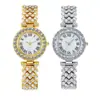 Reloj para Mujer Listo para Usar del Fabricante con Números Romanos, Reloj Sencillo para Mujer de Comercio Exterior, Reloj Pulsera para Mujer de Lujo Ligero con Diamantes Completos Transfronterizo