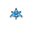Accesorios de Pendientes de Zirconia con Incrustaciones de Cobre Transfronterizos Serie Azul Margarita Pequeña Mariposa Desmontables DIY Joyería para Perforaciones Accesorios
