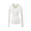 Playera de Manga Larga con Capucha para Mujer 2024 Nuevo Otoño Temprano Ajustado Adelgazante Corto Estilístico Top Camiseta Base Suéter de Moda