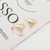 Aretes K-Style S925 Redondos de Corazón Aretes Accesorios Aleación Conservante de Color Simples DIY Aretes Accesorios de Joyería