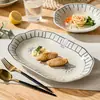 Conjunto de Louças Cerâmicas para Restaurante Japonês Tigelas de Arroz de 6 polegadas Conjunto de 8 Peças de Tigelas e Pratos Japoneses Conjunto Completo de Pratos e Tigelas para Cozinha