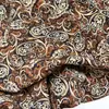 Tela de Algodón Brocado Estampado Digital Estilo Chino Nuevo Paisley Caramelo para Vestido Qipao, Blusa y Tela Hanfu