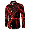 Camisa de Manga Longa Casual Masculina Solta Respirável Série Halloween 3D Impressa com Moldura de Caveira Europeia e Americana Transfronteiriça