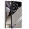 Aplicable a Samsung S24Ultra carcasa de teléfono móvil de color sólido galvanizado S24lultra e-sports funda protectora de cuero liso carcasa resistente a caídas