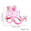 Gafas Decorativas para el Día de la Madre, Accesorios para Fotos de Fiesta con Forma de Corazón, Monturas de Gafas con Letras de Flores