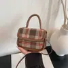 Bolsa Casual Xadrez de Personalidade Fresca e Doce, Bolsa de Ombro Moderna e Estilosa, Bolsa Transversal Simples, Bolsa Feminina Estilo Urbano