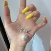 Collar de Perlas con Lazo Dulce para Mujer, Diseño de Lujo Ligero, Cadena de Perlas de Moda para Clavícula, Aretes y Accesorios de Cuello Estilo Francés al por Mayor