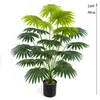 Árvore de Palma Cruzada Falsa Pequeno Ventilador Artificial Girassol Planta Verde em Vaso Decoração de Interior Projeto Paisagismo Cenário de Jardim Dropshipping