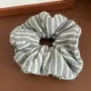 Novedoso Scrunchie de Lana Rayado Estilo Coreano para Invierno para Mujer, Versátil Suave y Elegante Accesorio para Moño Grande