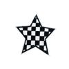 Explosiones Transfronterizas Estrella Negra y Blanca de Cinco Puntas Pegatinas de Tela Forma de Corazón Estrella Bordada por Computadora Accesorios para Ropa con Forma de Estrella Parches Pegatinas en stock