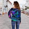 2023 nuevo transfronterizo top 3 los 3 primeros estampado de dragón 3D ropa nueva europea y americana para mujer suéter de hombros descubiertos para mujer top para mujer camisa básica Mujer