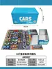Lata Carro Recipiente Brinquedo Caixa de Presente Conjunto Menino Carro de Simulação Carro de Puxar Modelo de Carro Mini Estacionamento