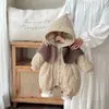 [9.4 Liquidação de Outono/Inverno ~ Sem Trocas ou Devoluções, Por Favor, Não Compre se se Importar] Macacão de Inverno Espesso para Bebês Meninas, Peça Única para Bebês Meninos