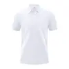 Camiseta polo de color sólido pesado camiseta logo impreso algodón de imitación fina 215g solapa pesada overol Paul manga corta
