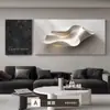 Pintura Decorativa de Lujo Ligero y Gama Alta para la Sala de Estar, Arte de Pared Tridimensional en Relieve para Fondo de Sofá, Pintura Colgante Minimalista de Dos Piezas
