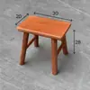 Taburete cuadrado pequeño madera maciza tabla única taburete para cambiarse los zapatos mesa de café taburete bajo palo de rosa estilo chino nuevo taburete de madera usar sala de estar construir De Lei De Zhu