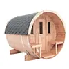 Fornecimento de Fábrica Moderna Luxuosa Madeira Maciça Barril Sala de Sauna a Vapor Envio Rápido Configuração Opcional