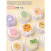 Caja de embalaje Xue Meiniang 2 piezas 4 Daifuku de Ciruela Bandeja de papel individual Qing Tuan Mochi Crujiente de Yema de Huevo Embalaje Baozi Sam dos cuatro partes