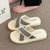 Chinelos Femininos de Verão para Exterior com Sensação de Pisar nas Nuvens, Novo Modelo 2026, Sola Grossa, Antiderrapante, Estilo de Nicho High-End, Sandálias de Encaixe com Velcro