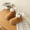 Botas de Nieve para Niños 2026 Otoño Nuevo Estilo Zapatos Grandes de Algodón para Niñas Acolchado de Terciopelo Botas de Nieve Cálidas de Algodón para Niños