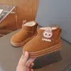 Botas de Nieve para Niñas Labubu 2025 Invierno Nuevas Niños Grandes Niñas Cálidas Grandes Forradas de Felpa de Algodón Zapatos de Algodón Engrosados Antideslizantes