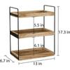 Estante de Almacenamiento de Hierro Forjado Multicapa Transfronterizo, Estante Organizador de Especias de Cocina de Madera Maciza, Estante Simple de Almacenamiento para Artículos de Tocador de Baño