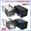 Cubierta Antipolvo PS5 Slim Versión Mejorada Cubierta abatible para Salida de Aire Diseño Transpirable para Disipación de Calor Cubierta Antipolvo Cubierta de Malla Transparente Anti-Rayaduras