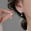 Brincos de Tarraxa Únicos de Cruz de Zircônia Ouro Rosê para Mulheres 2026 Novo Estilo Quente Nicho Luxo Leve Brincos de Alta Qualidade