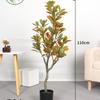 Madeira artificial de alta qualidade que muda de cor, com aspersão dourada, árvore banyan falsa, planta de vaso de chão, decoração de flor interna para sala de estar, bonsai verde falso