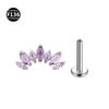 Titanio F136 7 ojos de caballo piedra natural 1.2/1.0 mm de grosor joyería para perforación corporal clavo de oreja clavo de hueso de oreja outlet de fábrica