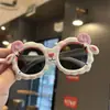 Novos Óculos Polarizados Infantis para Meninos e Meninas Tirarem Fotos, Óculos de Sol de Silicone Cool Anti-UV, Óculos de Sol Estilo Desenho de Cordeiro