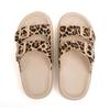 Pantuflas Duraderas con Suela Gruesa, Estampado de Leopardo y Doble Hebilla, Tacto Suave, Adecuadas para Parejas, Uso en Interiores y Exteriores en Verano, Suaves, Modernas y Antideslizantes