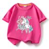 Camiseta de manga corta de algodón con estampado de dibujos animados para niños, ropa de verano de algodón para bebés, camiseta de media manga, venta al por mayor