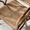 Silla de Ratán Natural Ratán Real Silla de Comedor Individual Silla de Ocio para Balcón Silla para Restaurante de Alojamiento Rural Silla de Ratán del Sudeste Asiático Silla con Respaldo Alto