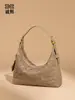 2026 Nuevo Modelo de Primavera Bolso Bolsa para Lonchera Gamuza Mate Tejido Bajo el Brazo Bolso para Mujer Gran Capacidad Hombro Único Bolso Cruzado