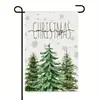 Nova bandeira de jardim de Natal Amazon transfronteiriça com boneco de neve e árvore de Natal, bandeira de linho para feriado para pátio externo