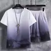 Conjunto de Ropa Deportiva de Verano para Hombre 2026: Camiseta de Manga Corta, Jersey de Baloncesto, Pantalones Cortos Casuales, Conjunto de Dos Piezas, Tendencia Estilo Coreano