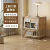 Gabinete de revista de estilo madera con puerta abatible, Estante de almacenamiento estilo japonés, Librero, Gabinete con cajones, Gabinete lateral para sala de estar, Almacenamiento para entrada, Gabinete de almacenamiento nórdico