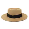 Sombrero de Paja Repujado Estilo Francés, Nuevo Sombrero de Paja de Copa Plana Estilo Francés de Verano, Sombrero con Visera Retro Británico para Playa y Vacaciones