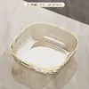 Prato de Frutas Luxuoso de Alta Qualidade para Uso Doméstico, Bandeja Transparente e Elegante de Grande Capacidade para Doces para Mesa de Centro da Sala de Estar Lanches