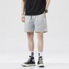 Pantalones cortos casuales de baloncesto con camuflaje rojo para hombre, de verano, de tres y cuatro puntos, para playa, a la moda, 2024