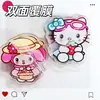 Clip de Polipropileno Sanrio de Verano Dibujos Animados Periféricos Acrílico Doble Cara Sencillo y Lindo Clip Organizador de Papeles de Examen Kuromi
