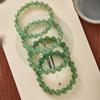 Pulsera de cristal de fresa verde natural para mujer, cuentas redondas de 8 mm, pulsera de cristal verde, venta al por mayor de fábrica DIY, productos de transmisión en vivo