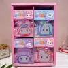 Nuevo Lindo Llavero Cuadrado de Diamantes Acrílicos Sanrio Creativo de Alto Valor Colgante para Bolso Alivio del Estrés
