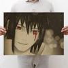 Póster de Anime Clásico Naruto Póster Retro de Papel Kraft Dormitorio Bar Decoración Interior Adhesivo Pintura Colgante