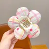 Nuevo Modelo 2026 Pinza para el Cabello 3D de Lunares y Flores para Niñas, Pasador Dulce para la Parte Posterior de la Cabeza, Elegante Pinza de Tiburón para el Cabello