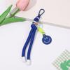 Nuevo llavero tejido personalizado con cordón de aleación creativa con cara sonriente, accesorios para tarjetas de acceso, cordón antipérdida, venta al por mayor