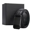 Cinturón de Cuero Personalizado para Hombre de Cuero Genuino Hebilla Automática Cinturón de Cintura de Piel de Vaca Logo Impreso a Color Regalo de Negocios Hebilla de Trinquete Cinturón de Cuero de Primera Capa para Hombre